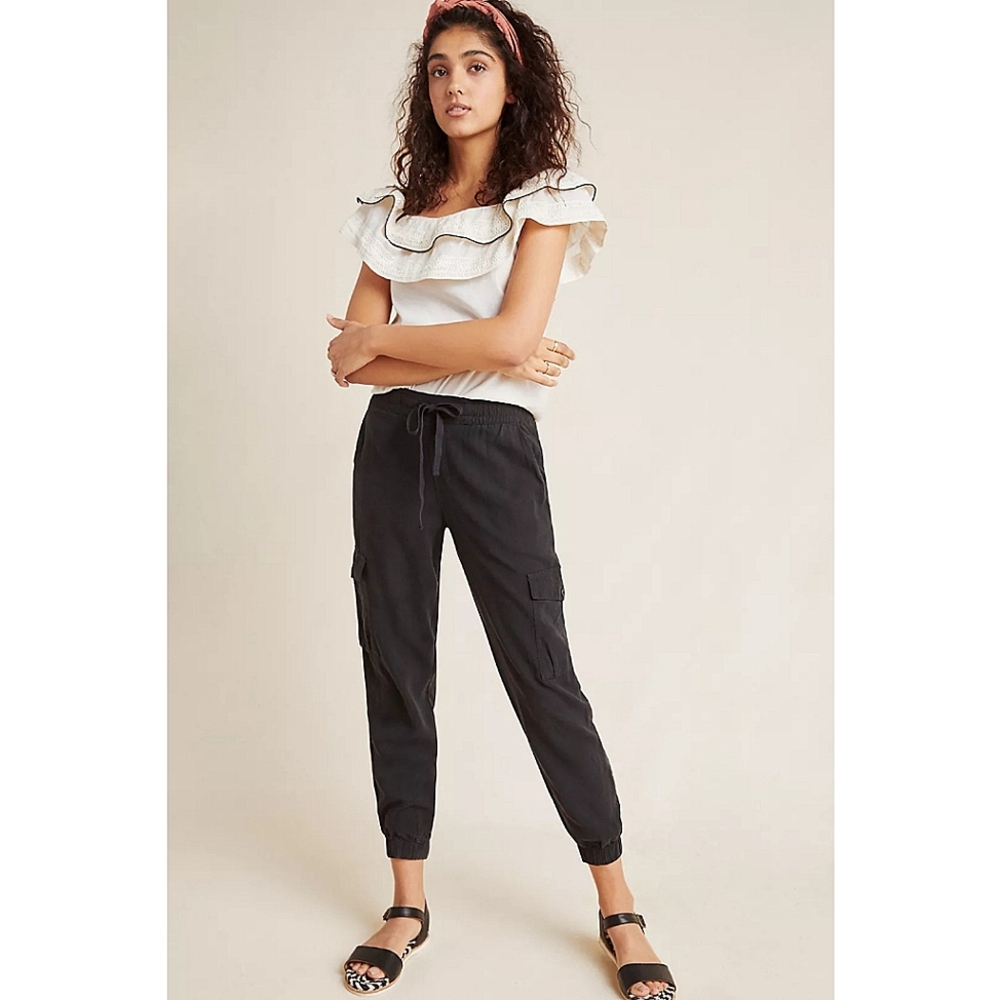 Anthropologie Cloth & Stone Utility Joggers Gray Wash Boho New Preppy Small